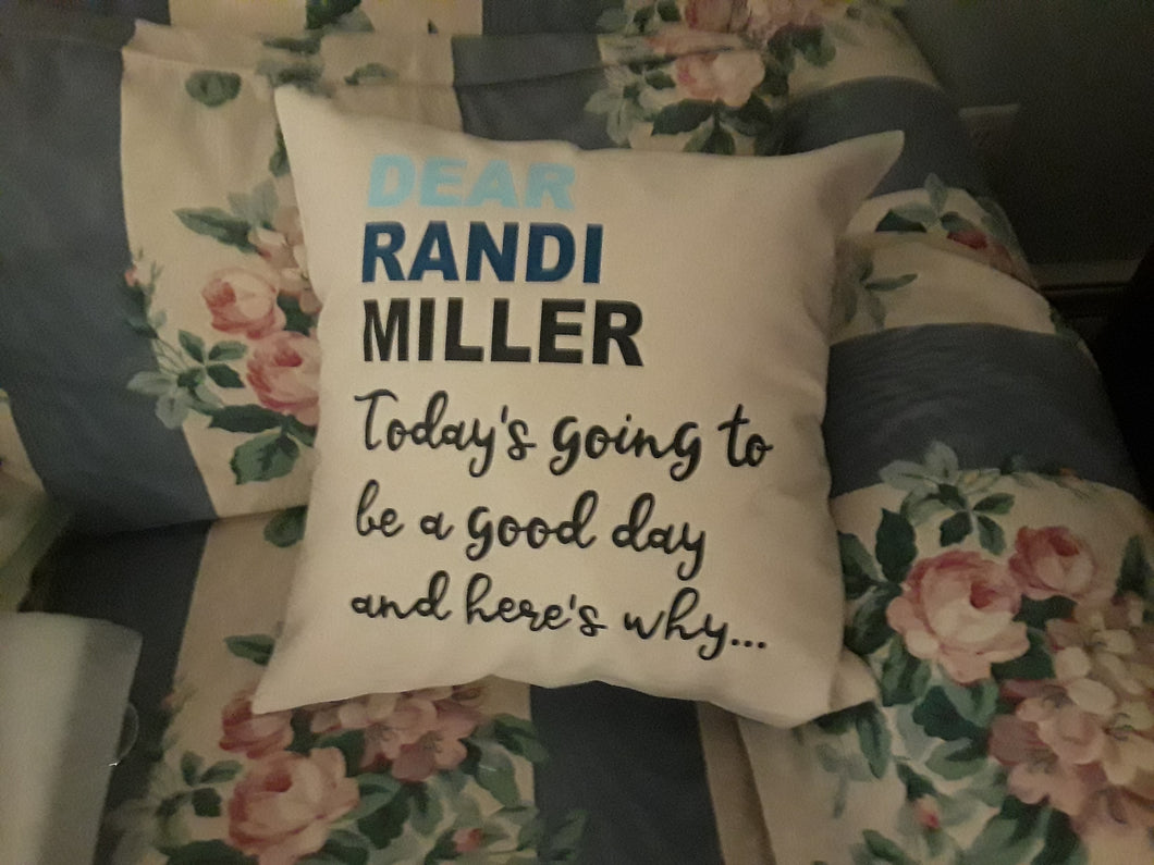 Dear ______ Today is going ...  Dear Evan Hansen PILLOW Cover