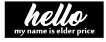 Hello My Name is Elder Price - Book of Mormon Sign