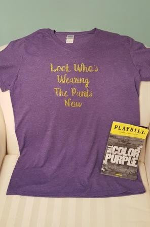 Purple  V Neck - Look Who's Wearing The Pants Now T