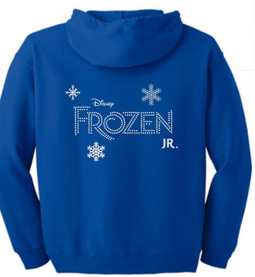 Full Zip Hoodie in Rhinestones & Glitter