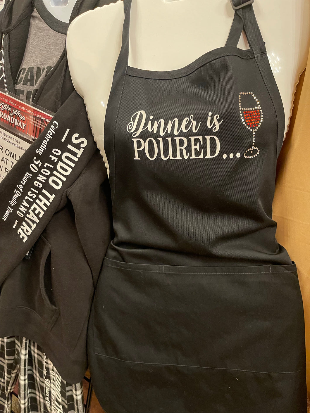 Dinner is Poured Apron