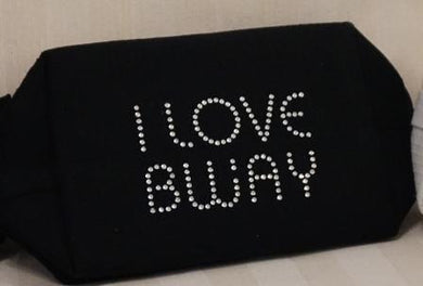 Rhinestone Cosmetic Bag - I LOVE BWAY