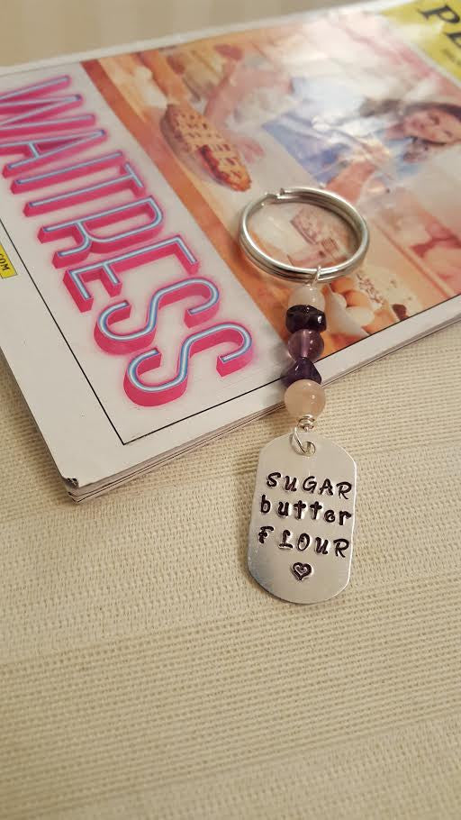 Waitress - Sugar Butter Flour Keychain