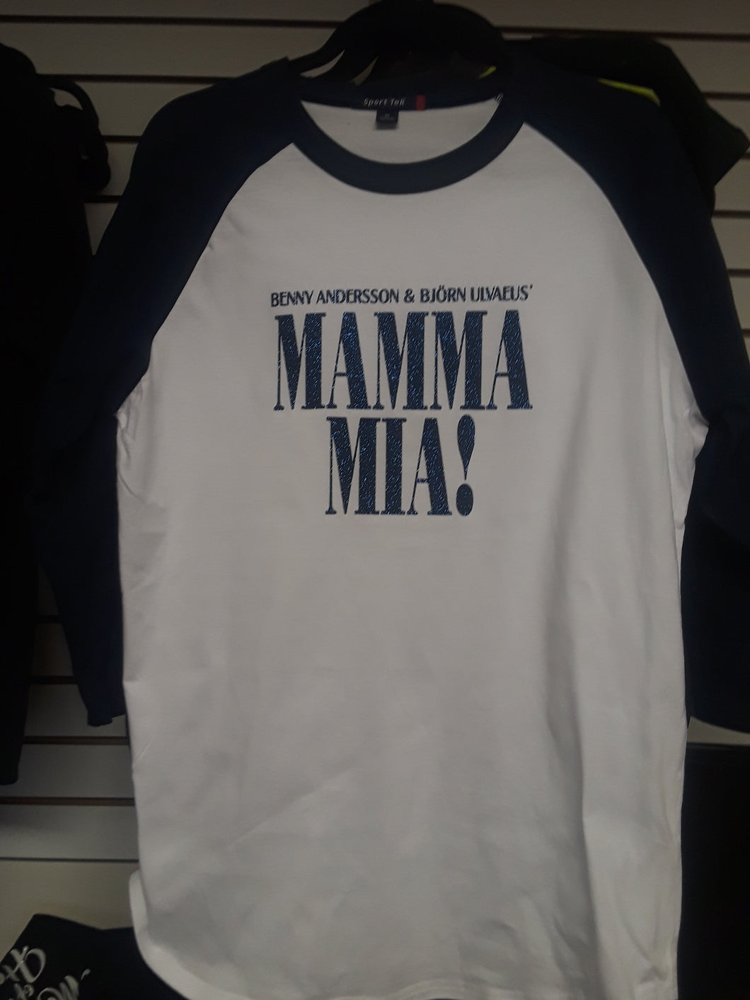 Mamma Mia Glitter Baseball T