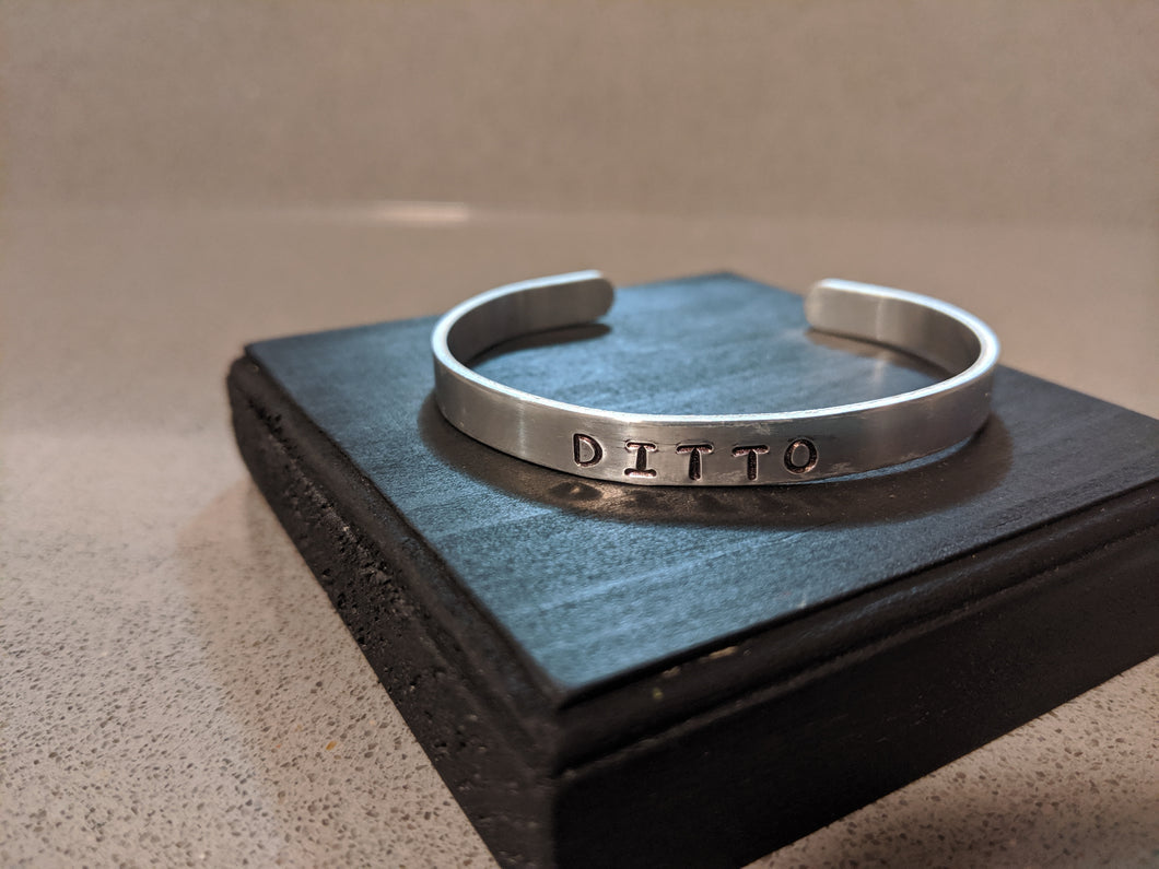 Hand Stamped Wristband/Bracelet Ditto