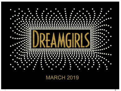 Cast Keepsake Full Zip Hoodie - Dreamgirls in Gold Glitter & Rhinestones