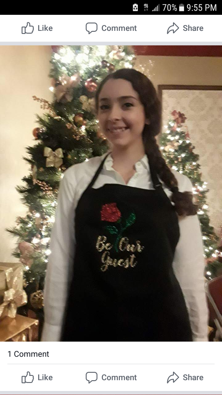 Be Our Guest Apron - Rose