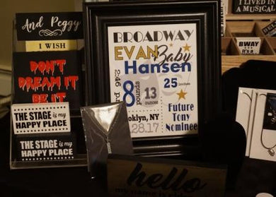 Broadway Baby Birth Announcement Print